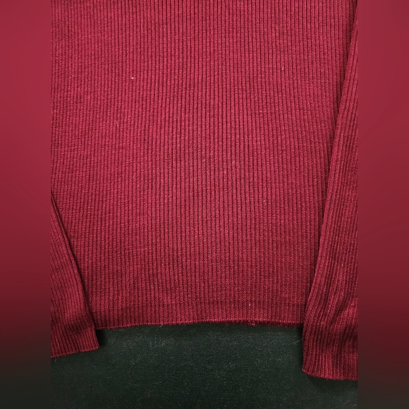 NWT - Silk "Loft" Maroon Heavy Knit Top - Size XL - Picture 2 of 8